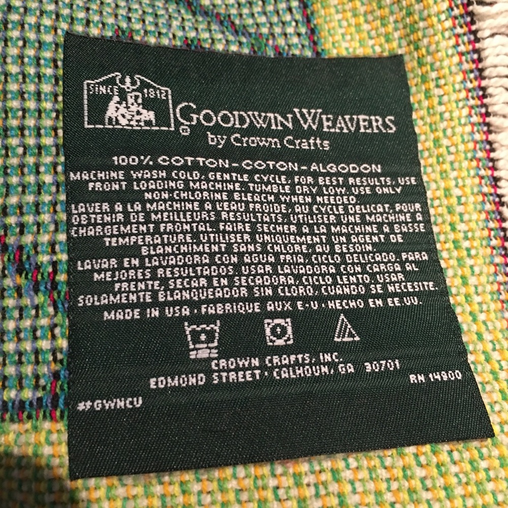 Jewel Tone Colored Christmas Ornament Woven Throw - Picture 8 of 8